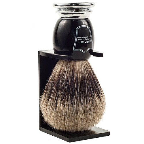 Parker Pure Badger Shaving Brush and Stand - Thumbnail 2