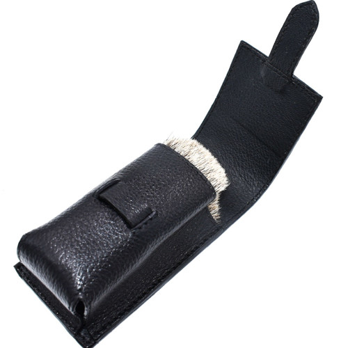 Genuine Leather Shaving Brush Protective/Travel Case