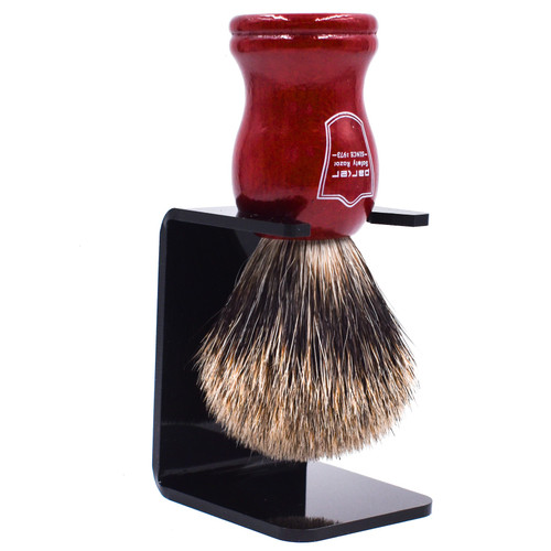 Parker Safety Razor 100% Pure Badger Bristle Shaving Brush with Redwood Handle & Free Stand