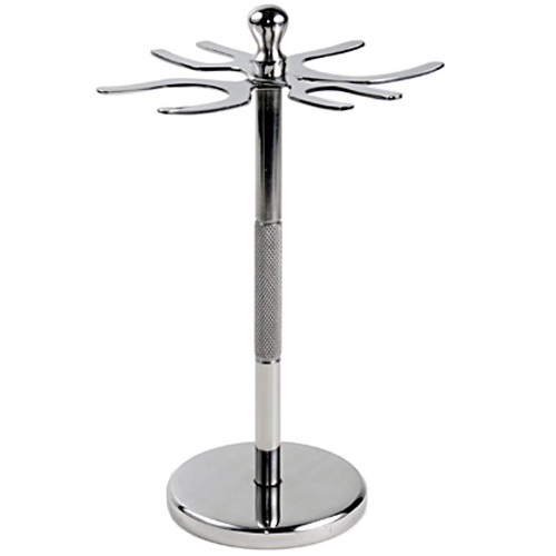 Deluxe Stainless Steel 4 Prong Safety Razor Shave Brush Shave Stand