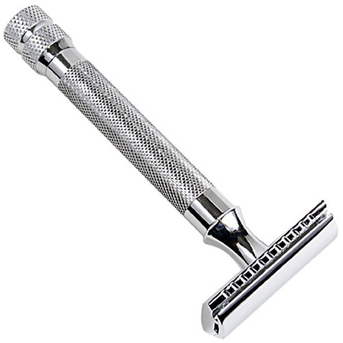 Parker 97R Hefty Double Edge Safety Razor & 5 Shark Blades