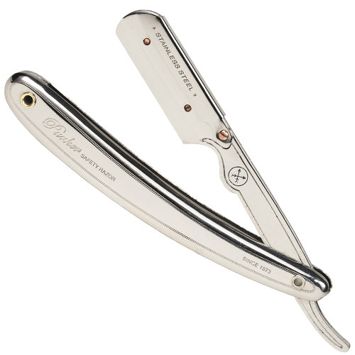 Parker SR1 Stainless Steel Clip Type Straight Edge Barber Razor 