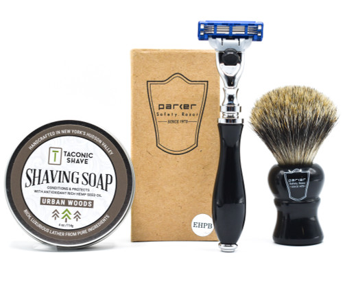 Groomsmen 3 Piece Shave Gift Set with Mach 3 Razor