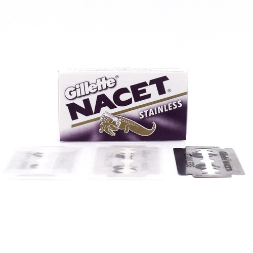 Gillette NACET Stainless Double Edge Safety Razor Blades - 5 Count