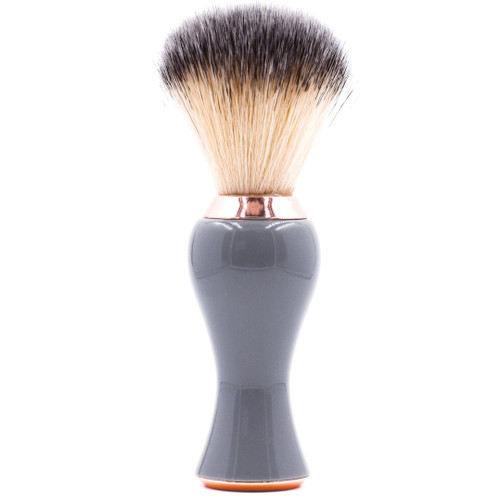 Parker Gray & Rose Gold Handle Synthetic Shave Brush 
