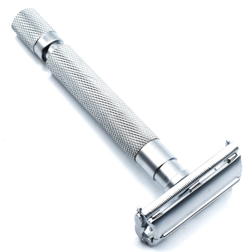 Parker 74R Satin Chrome Heavyweight Butterfly Open Safety Razor