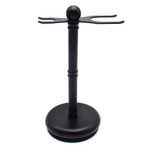  Parker Deluxe Black 2-Prong Razor and Brush Shave Stand