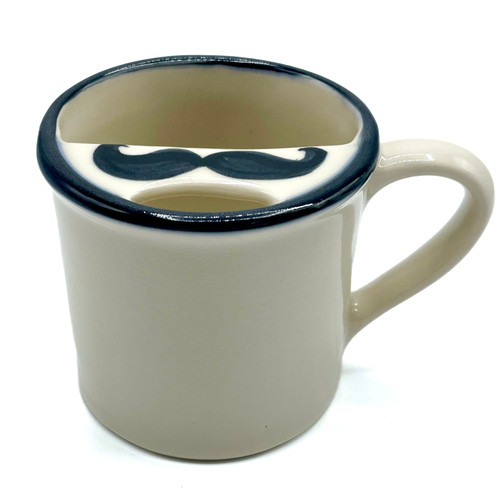 Mustache guard mug handmade in the USA
