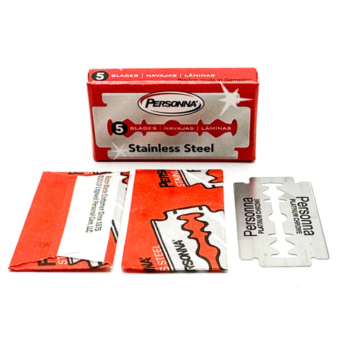 Personna Red Stainless Double Edge Safety Razor Blades - 5 Count