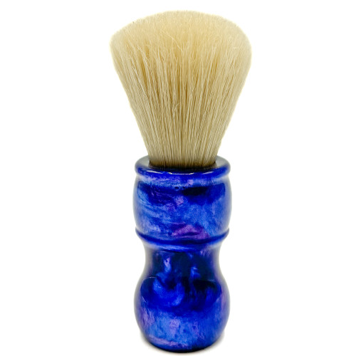Parker Deluxe Synthetic Bristle Shaving Brush with Iridescent Blue