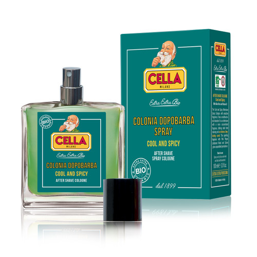 Cella Milano Aftershave Spray Cologne Organic Cool & Spicy with packaging