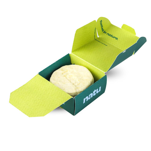 Natu Natural Shaving Soap in box open