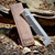 Taconic Shave Premium Stainless Steel Pocket Comb and Leather Case Made in USA on rocks