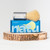 Natu Synthetic Shaving Brush Aluminum Handle Gray on box