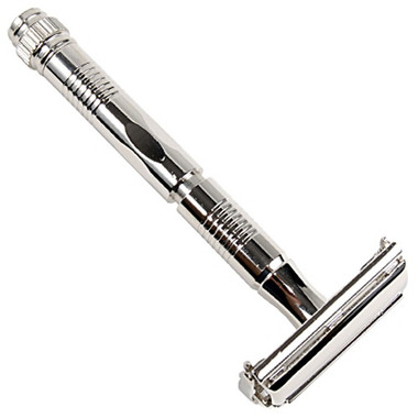 Parker 90R Long Handle Butterfly Open Safety Razor and 5 Free Blades