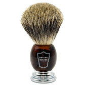 Parker Safety Razor 100% Pure Badger Bristle Faux Horn Handle Shaving Brush