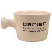 Parker Safety Razor Deluxe Ivory Stoneware Apothecary Style Shave Mug - Handmade in the USA