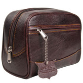 Deluxe Leather Toiletry Bag (Dopp Kit) from Parker Safety Razor