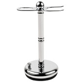 Parker Deluxe Chrome Straight Razor and Shaving Brush Stand