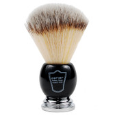 Parker Black & Chrome Handle Synthetic Shaving Brush and Stand