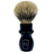 Parker Black Handle Deluxe Pure Badger Long Handle Shave Brush standing