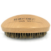 Parker Premium Boar Bristle Beard & Hair Brush with Beechwood Contoured Handle