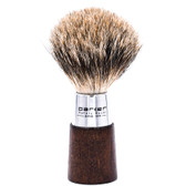  Parker Walnut Handle Deluxe Pure Badger Shave Brush & Stand