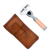 Parker Venus Compatible Travel Razor with Leather Case