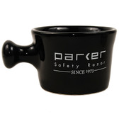 Parker Safety Razor Deluxe Black Stoneware Apothecary Style Shave Mug - Handmade in the USA