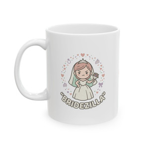 Bridezilla Heart Illustration Mug | Ceramic Coffee Tea Cup