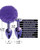 NIXIE METAL BUTT PLUG SET POM POM & JEWEL PURPLE METALLIC 