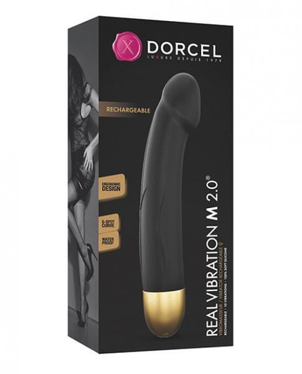 Dorcel Real Vibration M 2.0 — Rechargeable Vibrator | Black Gold