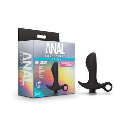 Blush Anal Adventures Platinum — Vibrating Prostate Massager | Black