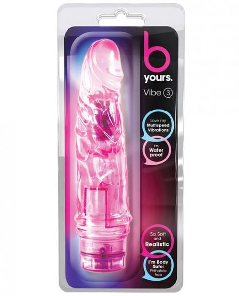 Blush B Yours Cock Vibe 3 — Vibrating Realistic Dildo | Pink