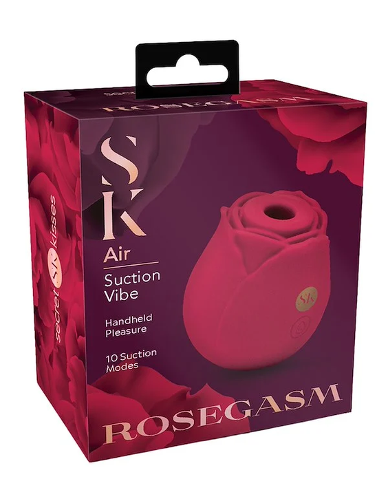 Secret Kisses Rosegasm Air Suction Vibe clitoral sex toy rechargeable