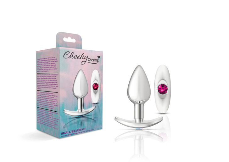 Viben Silver Anchor — Interchangeable-Base Plug Kit | Iridescent Pink