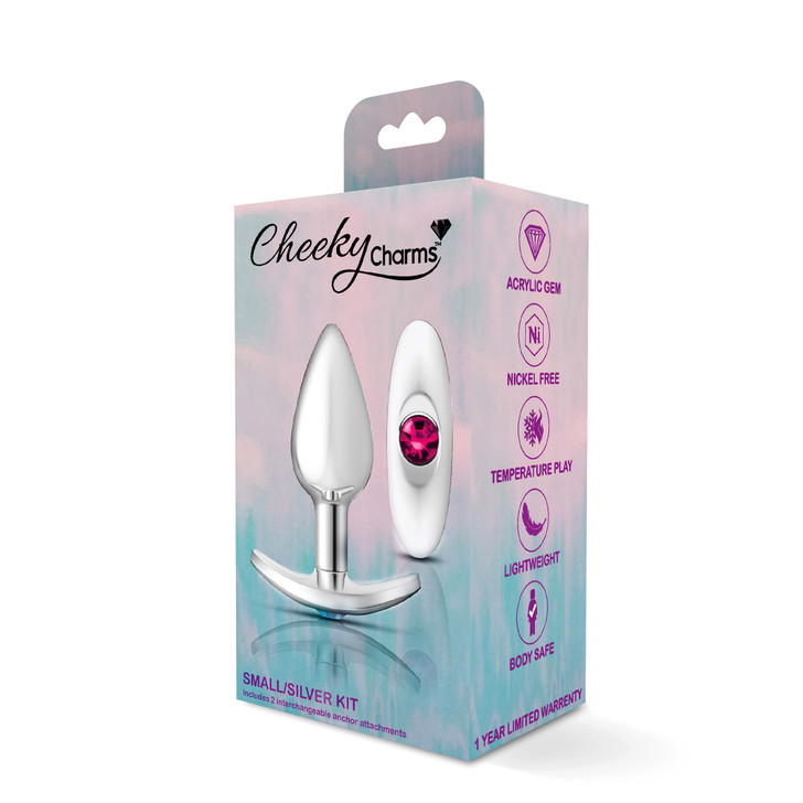 Viben Silver Anchor — Interchangeable-Base Plug Kit | Iridescent Pink