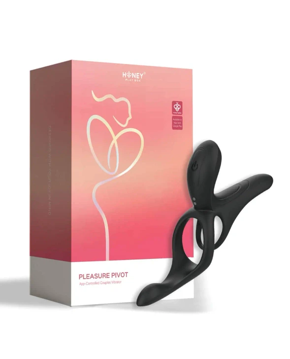 Honey Play Box Pleasure Pivot — App-Controlled Couples Vibrator | Black