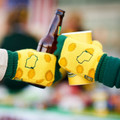 Green & Cheddar Knit Mittens