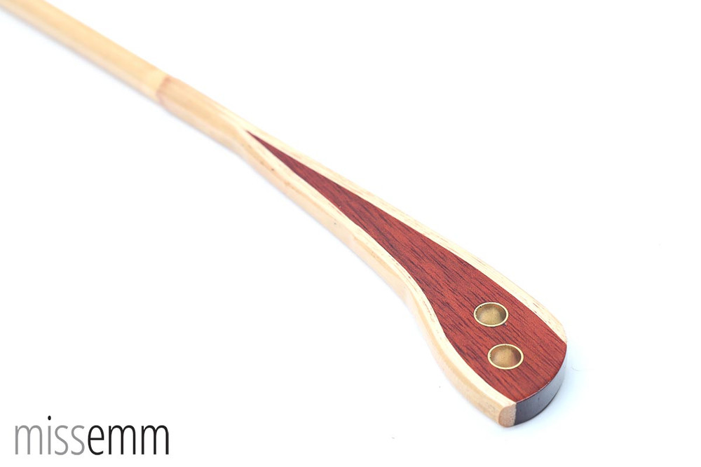 Rattan spanking cane with a Bloodwood handle