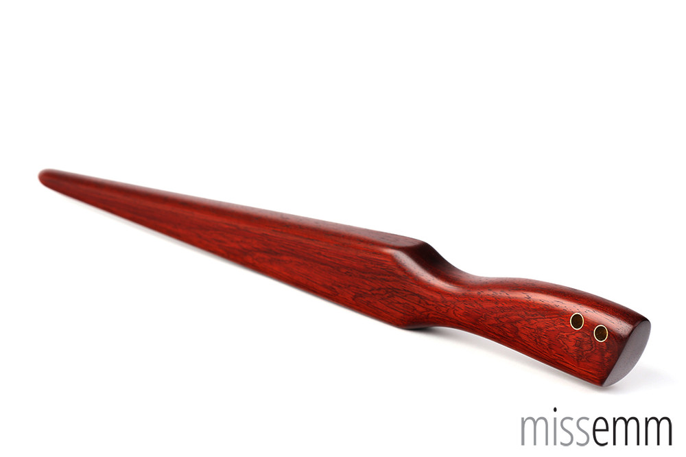 BDSM Spanking Paddle - Red Hot Poker - Brazilwood - 495mm, 315gm