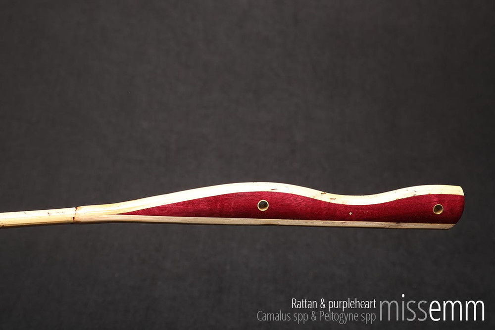 Discipline Cane - Rattan & Purpleheart - 665mm x 9mm