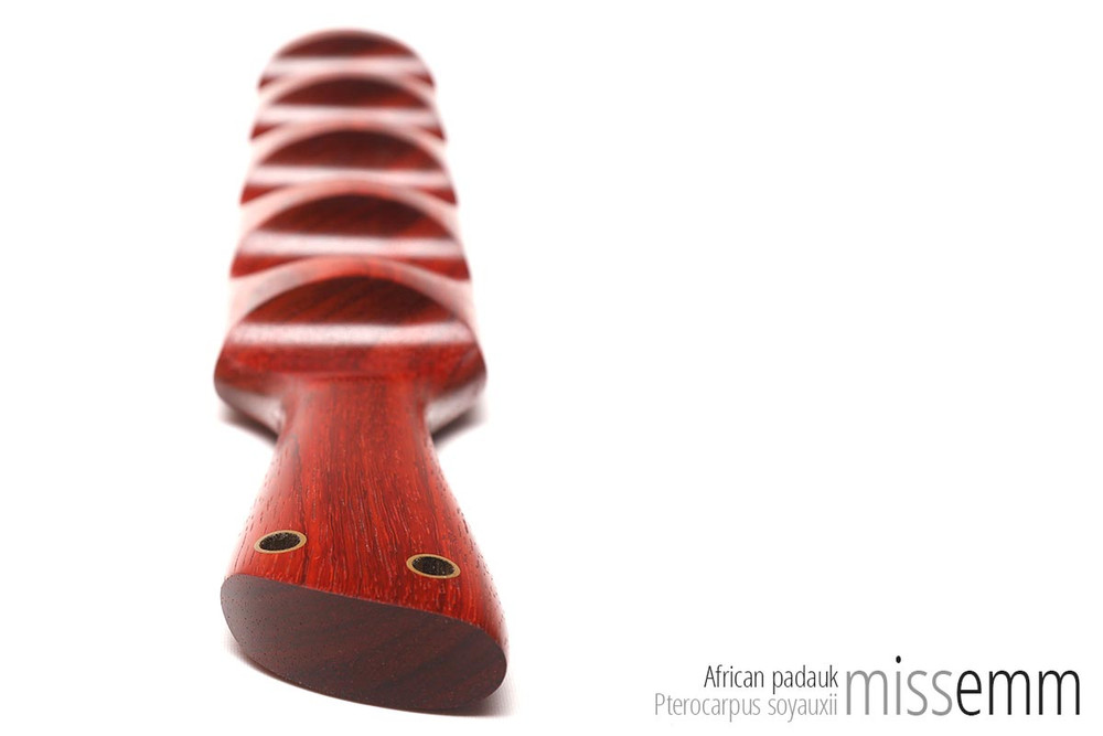 Unique bdsm toys | Wooden spanking paddle | By kink artisan woodworker Miss Emm