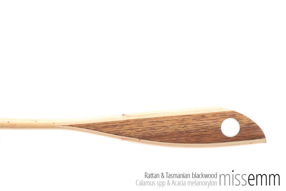 Australian made bdsm toys | Spanking cane | By Sydney kink artisan Miss Emm | This cane has been handmade from rattan with an Australian blackwood handle and aluminium details. It is the perfect addition to any fetish toy collection.