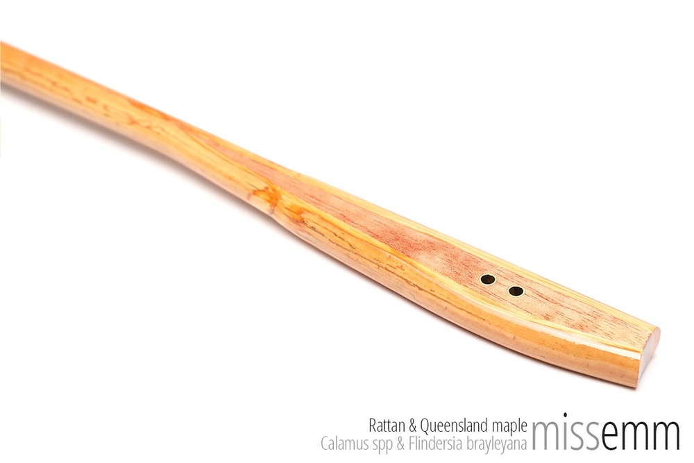 Handcrafted bdsm equipment | Spanking cane | By Australian kink artisan Miss Emm | This cane has been handmade from rattan with a Queensland maple handle. Put some style into your sting with this unique creation.