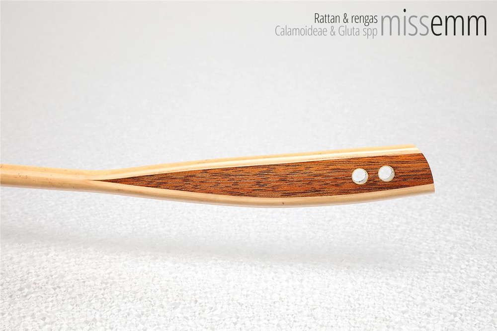 Unique handcrafted bdsm toys | Rattan spanking cane | By kink artisan Miss Emm | Made from rattan and rengas with brass details. | A little piece of kinky functional art.