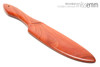 Unique handcrafted spanking toys | Wooden paddle | By kink artisan Miss Emm | Made from red ironbark with brass details.