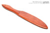Unique handcrafted spanking toys | Wooden paddle | By kink artisan Miss Emm | Made from red ironbark with brass details.