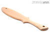 Unique handcrafted spanking toys | Wooden paddle | By kink artisan Miss Emm | Made from Pacific maple with brass details.