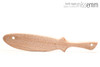 Unique handcrafted spanking toys | Wooden paddle | By kink artisan Miss Emm | Made from Pacific maple with brass details.
